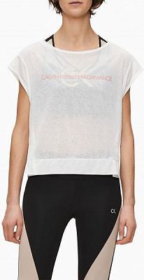 Футболка Calvin Klein Performance CROPPED SHORT SLEEVE T-SHIRT 00GWS0K180-100 L білий