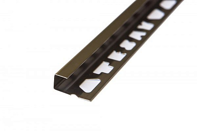 Профіль квадратний кут нержавіюча сталь 12 мм 2,7 м срібло глянець