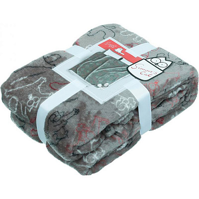 Плед Simon's Grey Cat 160x200 см сірий із малюнком Simon's Cat