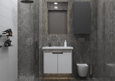 Тумба консольная Грейд Lina бетон под умывальник Como 70