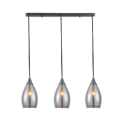 Светильник подвесной Miorro Elena 620x120х280/1050 мм металл/стекло 3x40 Вт /E14 черный 51-311-139