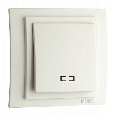 Вимикач одноклавішний Mono Larissa з підсвіткою 10 А 250В білий 103-191925-101