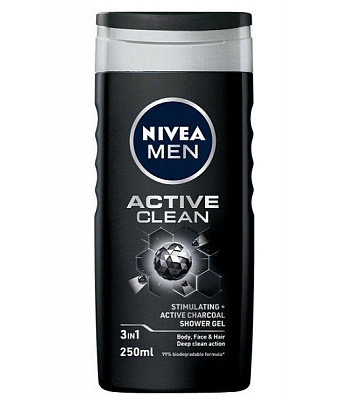Гель для душу Nivea MEN Сила вугілля 250 мл