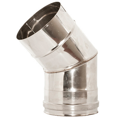 Коліно Versia-Lux нержавіюча сталь 45 Ф140 мм