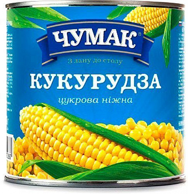Кукурудза консервована Чумак цукрова ніжна 420 г