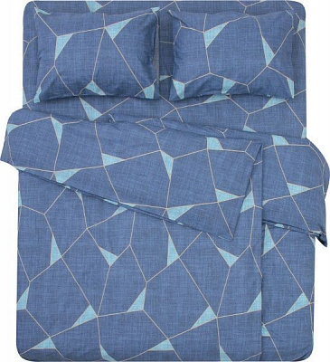 Комплект постільної білизни Puzzle сімейний синій UP! (Underprice)