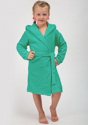 Халат детский для девочек Roksana Ушки р.140 ментоловый 