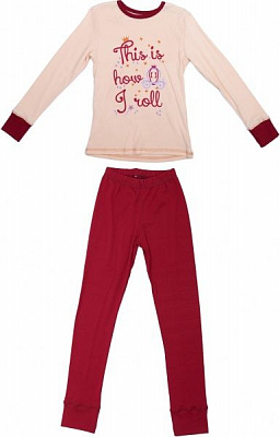 Піжама для дівчаток Фламінго р.128 помаранчевий/червоний