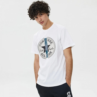 Футболка Converse MEN'S CLASSIC SS TEE BEYOND CP REMIX 10025488-102 р.S білий