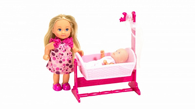 Ляльковий набір Steffi & Evi Love Єві з малюком у ліжечку, 2 види