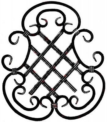 Розетка 400х350 мм полоса 12х6 мм 13.058