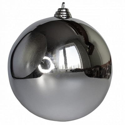 Шар новогодний Девилон 15 см 250805 серый