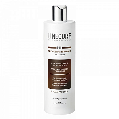 Шампунь LINECURE відновлювальний Vegan Pro Keratin Repair HIPERTIN 300 мл