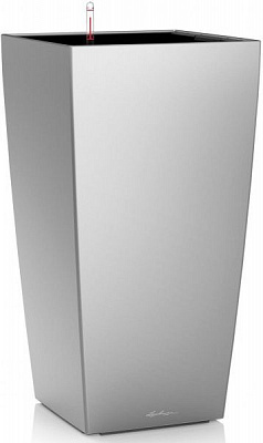 Кашпо Lechuza Cubico 40 квадратний 31л сріблястий (18217)