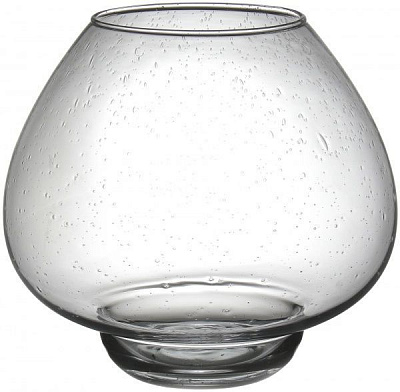 Ваза стеклянная прозрачная баблз 19,5х18 см