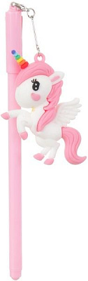 Ручка гелева ніжно-рожева Райдужний єдиноріг