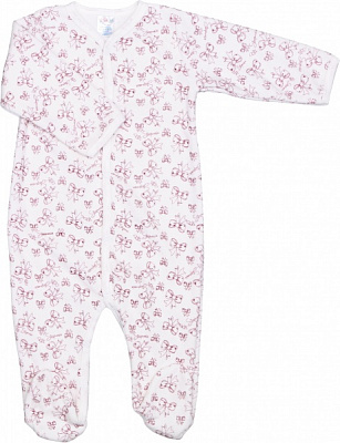 Человечек для девочки Моя планета Бантики Кмб801-1 р.56 белый с красным 