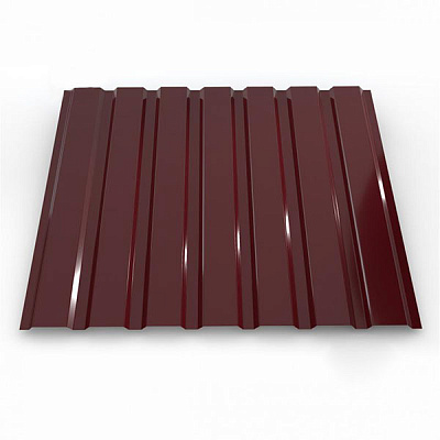 Профнастил глянцевый PSM ПР-15А 1155x2500 мм RAL 3005 вишневый