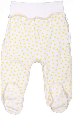 Повзунки Bambinelli жовта зiрочка р.62 білий із малюнком