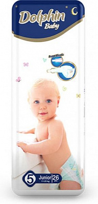 Подгузники Dolphin Junior 11-25 кг 26 шт.
