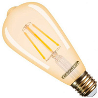 Лампа світлодіодна Светкомплект FIL VII Gold ST64 6 Вт E27 2500 К 220 В жовта 