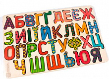 Пазл деревянный Зірка Алфавит украинский цветной 119321