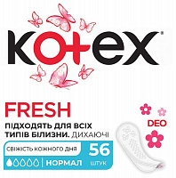 Прокладки щоденні Kotex Deo normal plus 56 шт.