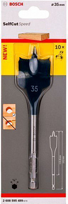 Свердло по дереву перове Bosch Self Cut Speed 152 мм 35 мм 1 шт. 2608595499
