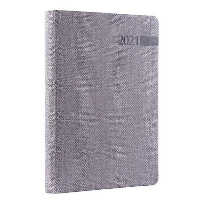 Ежедневник А5 Boss 2021 серый Leo Planner