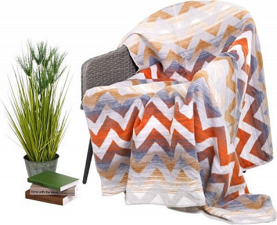 Плед zig-zag 220x240 см разноцветный Sesli Tekstil 