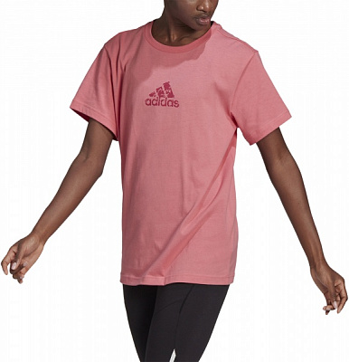 Футболка Adidas BRAND ICONS TEE GJ6537 р.S рожевий