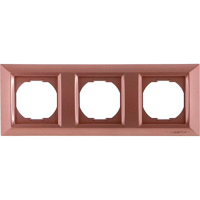 Рамка трехместная UP! (Underprice) Vesta горизонтальная бронзовый