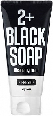 Пінка для вмивання A'PIEU Apieu 2+ Black Soap Fresh Cleansing Foam 130 мл