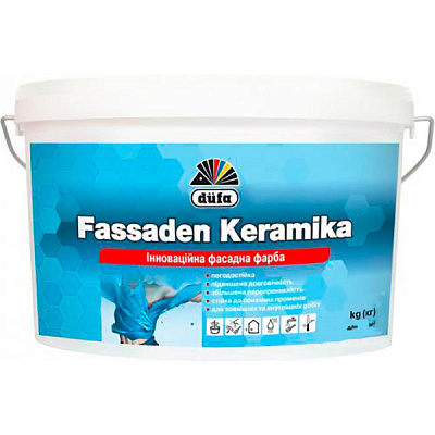 Фарба акрилова Dufa Fassaden Keramika мат білий 7кг