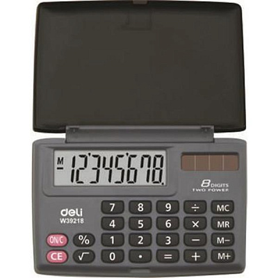 Калькулятор карманный Deli 39218 черный