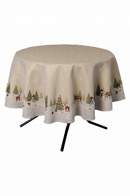 Скатерть кругла Зимний лес Ø 160 см La Nuit