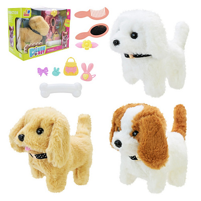 Іграшка м'яка інтерактивна Shantou Собачка з аксесуарами 810-2
