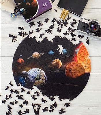 Пазл деревянный Солнечная система 40 см PuzzleUp 