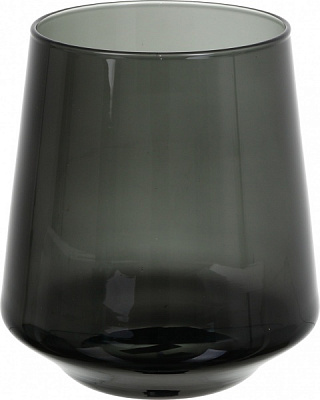 Ваза стеклянная Wrzesniak Glassworks Fin Grey 17-10546 20 см серый 