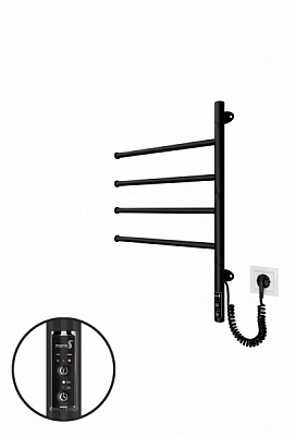 Рушникосушарка електрична Mario Веер-I 600x445/55 електр. TR чорний мат