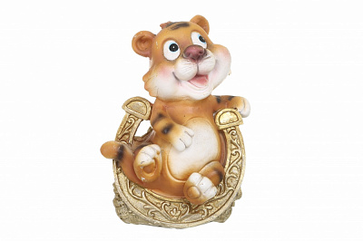 Декоративная фигура Тигр на подкове в ассортименте. 12 см