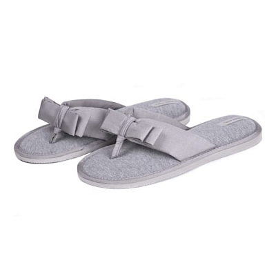 Тапки домашние Twins HS-VL Flip flops бант 7147 серый 
