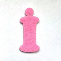Буква І 2 мм, 7,5 см рожевий