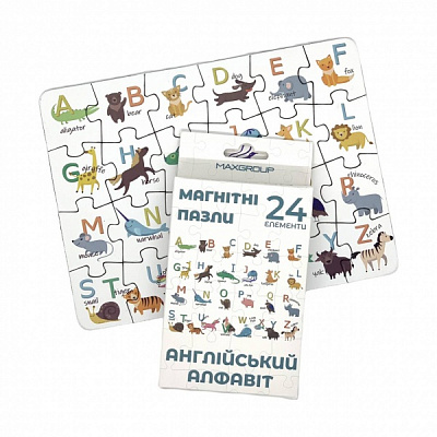 Пазли магнітні MAXGROUP Англійський алфавіт 24 елементи NM-204