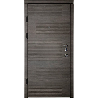 Дверь входная Minika Горизонт 2050x970 венге серый левые