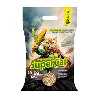 Наповнювач для котячого туалету SuperCat комкуючий кукурудзяний 5 кг