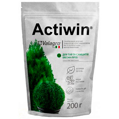 Добриво мінеральне Valagro Actiwin для туй і самшитів 200 г