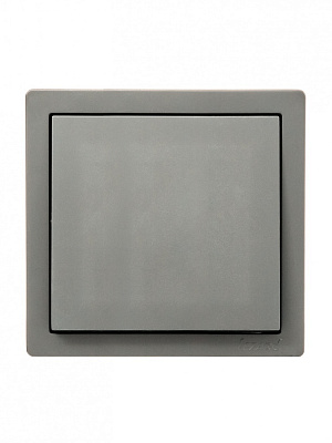 Выключатель накладной одноклавишный Lezard LETO без подсветки платина металлик 752-3500-100