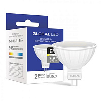 Лампа світлодіодна Global 5 Вт MR16 матова GU5.3 220 В 3000 К 1-GBL-113 