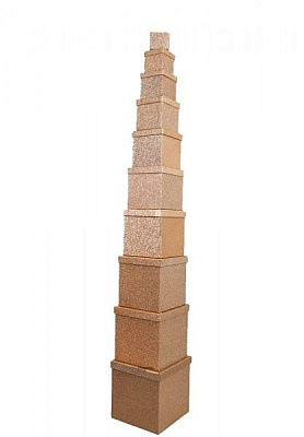 Коробка подарочная кубическая золотая 601-8 22,5x22,5 см